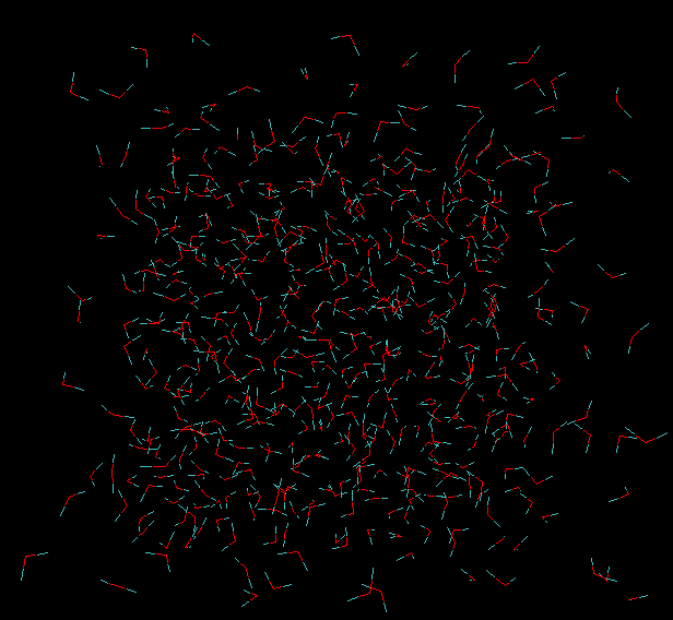 512 Dimethylether.<br>Rectangular box; 512 molecules.<br><br>Click to toggle size.